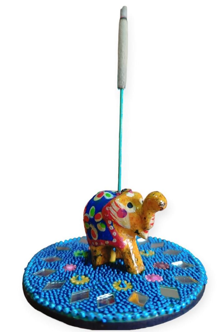 Portaincienso Ganesha Mosaico pequeño+varillas incienso-0