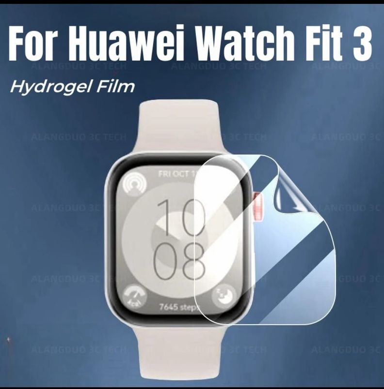 Pack 3 Láminas Protectoras Hidrogel Smartwatch Huawei Fit 3-2