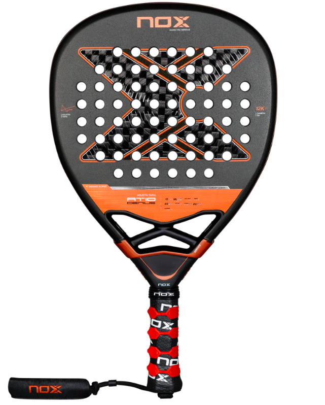 Pala Padel Nox AT10 Genius Attack 12K By Agustin Tapia 2025+Overgrip-0
