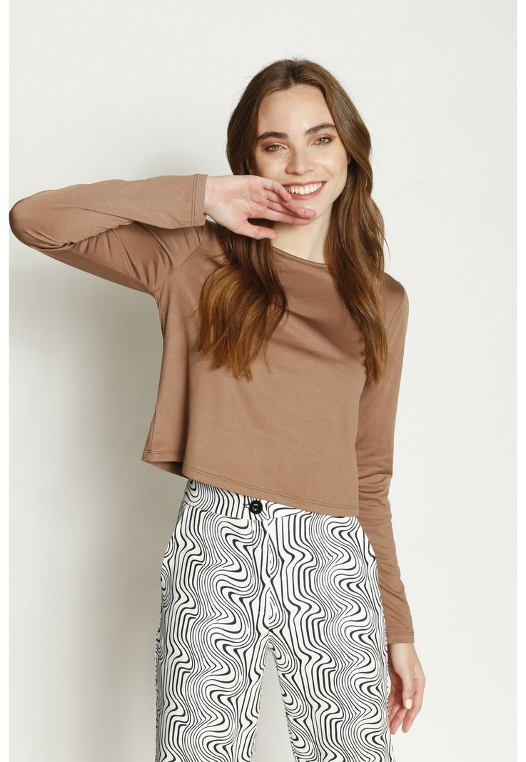 Polera Justina Café Atrevida-0