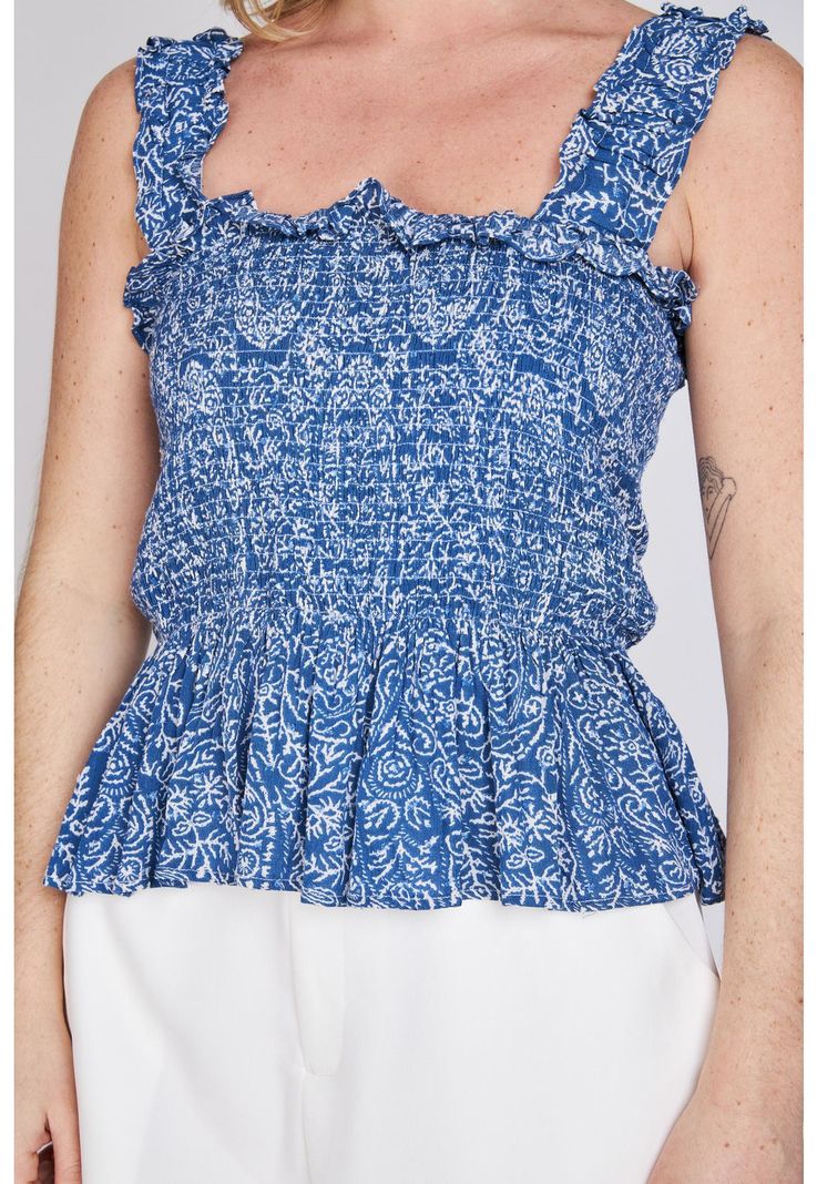 Blusa Panal de Abeja Magui Azul Eclipse-2