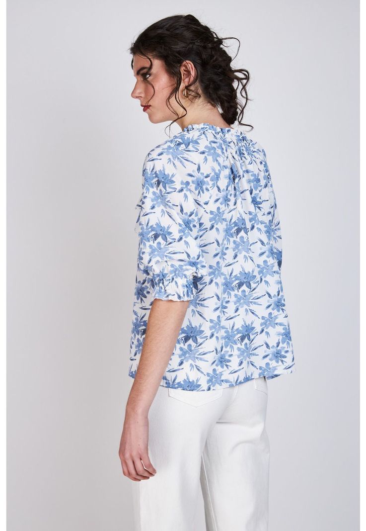 Blusa Vuelos Blanca Violeta Azul Woman by Eclipse-1