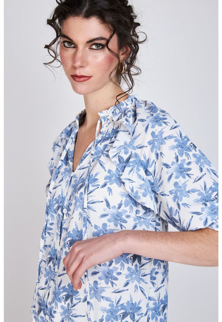 Blusa Vuelos Blanca Violeta Azul Woman by Eclipse-2