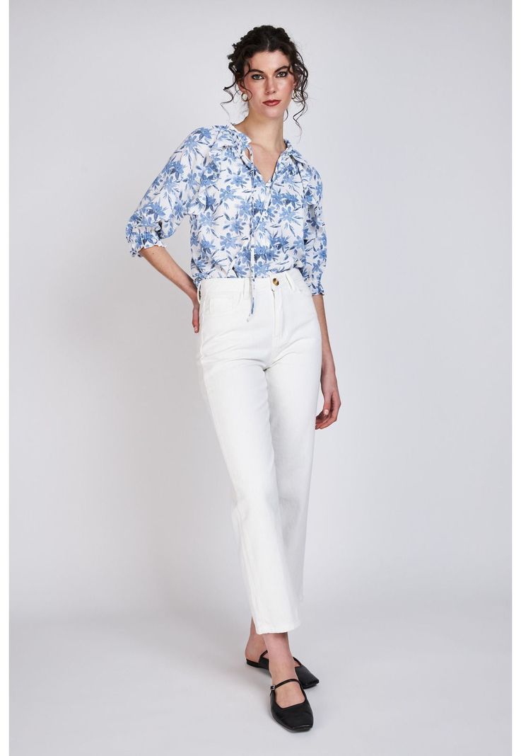Blusa Vuelos Blanca Violeta Azul Woman by Eclipse-3