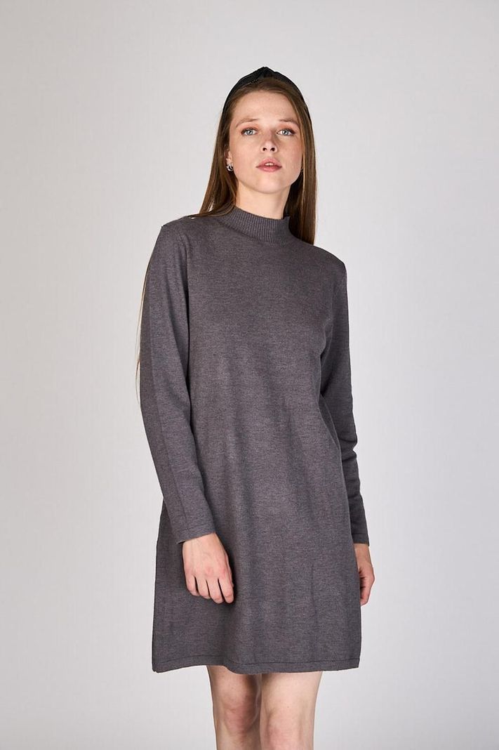 Vestido Tejido Josefa Gris Eclipse-0