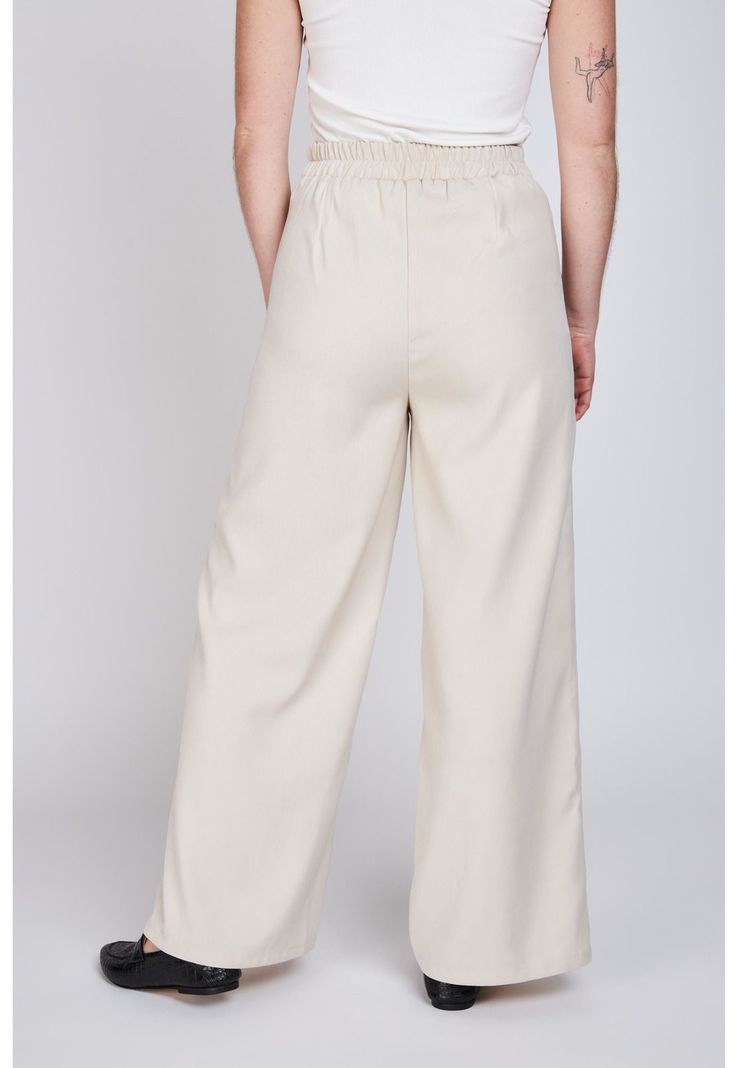 Pantalón Wide Leg Leticia Beige Eclipse-1