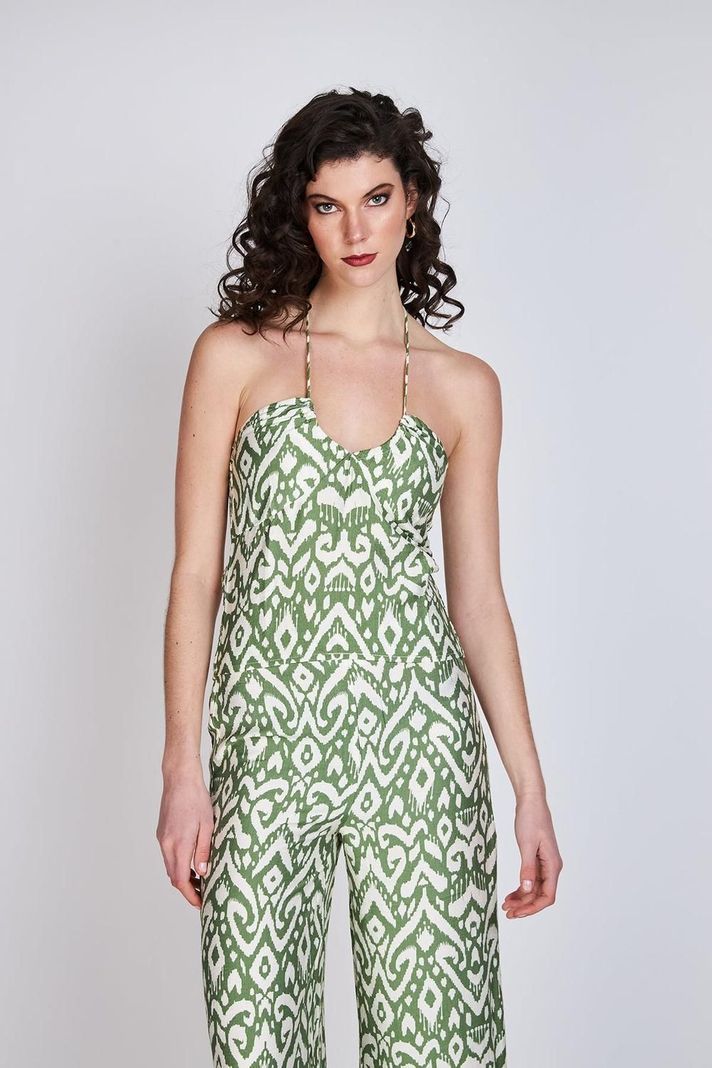 Top Al Cuello Leticia Verde Eclipse-0