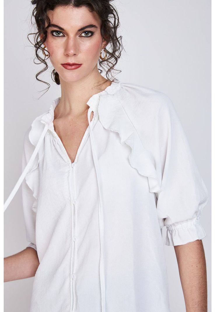 Blusa Vuelos Estampada Violeta Blanco Woman by Eclipse-2