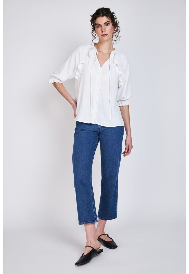 Blusa Vuelos Estampada Violeta Blanco Woman by Eclipse-3