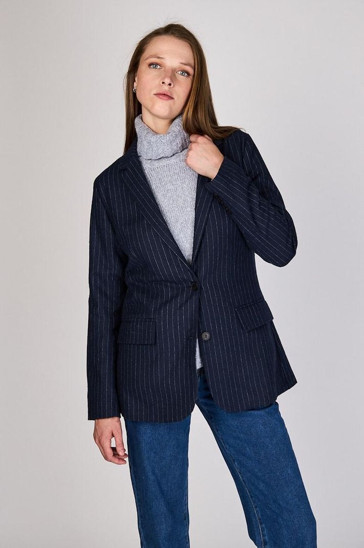Blazer Listado Mia Azul Marino Eclipse-0
