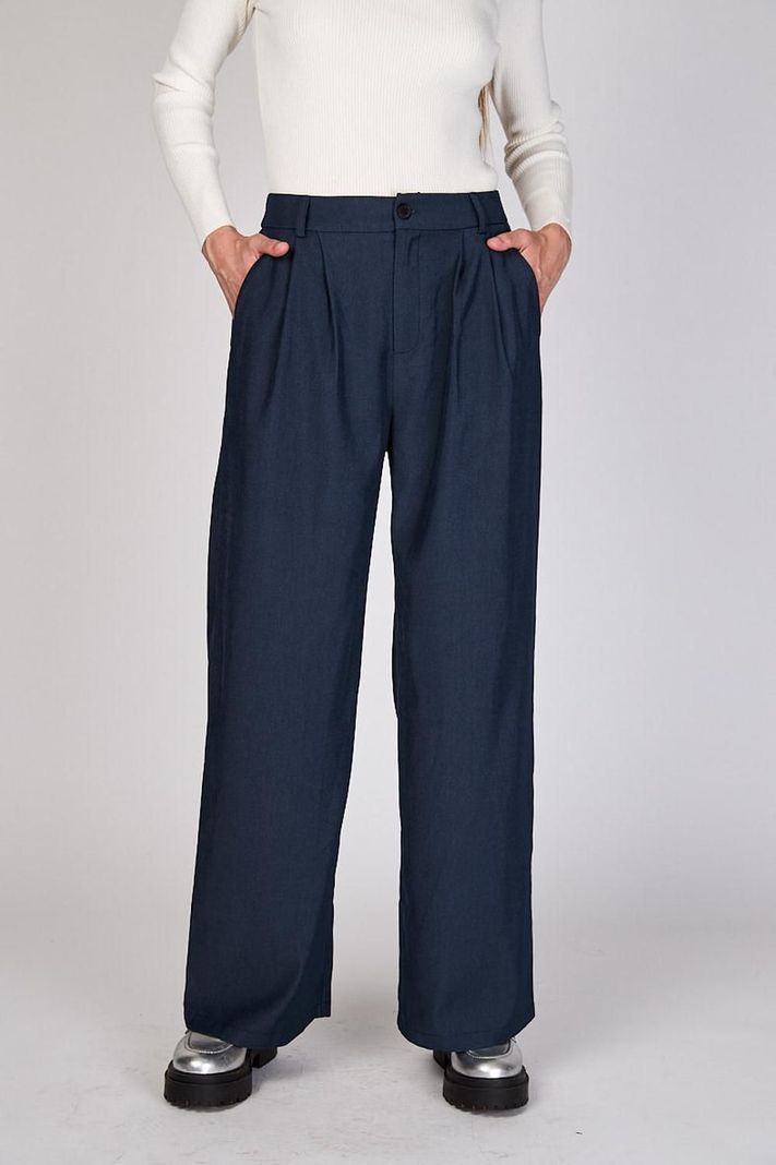 Pantalón Ancho con Pinzas Elena Eclipse-0