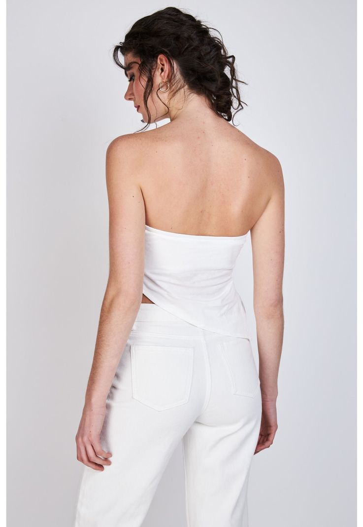 Top Strapless Asimétrico María Blanco ATR by Eclipse-1