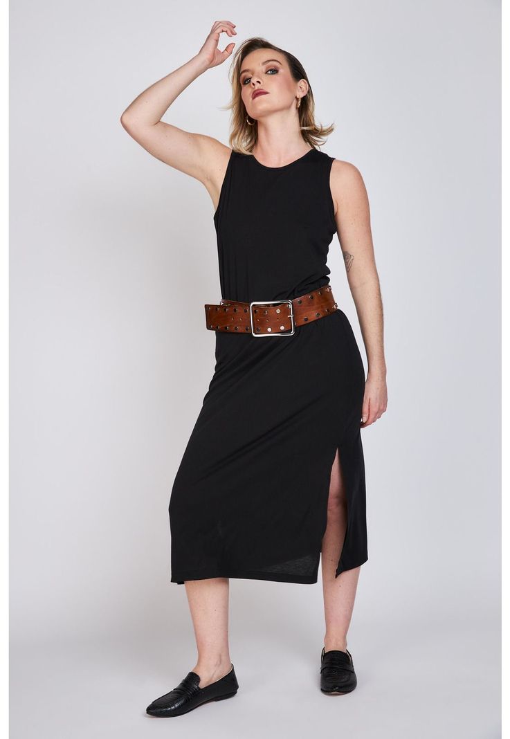 Vestido Elasticado Margarita Negro Eclipse-3