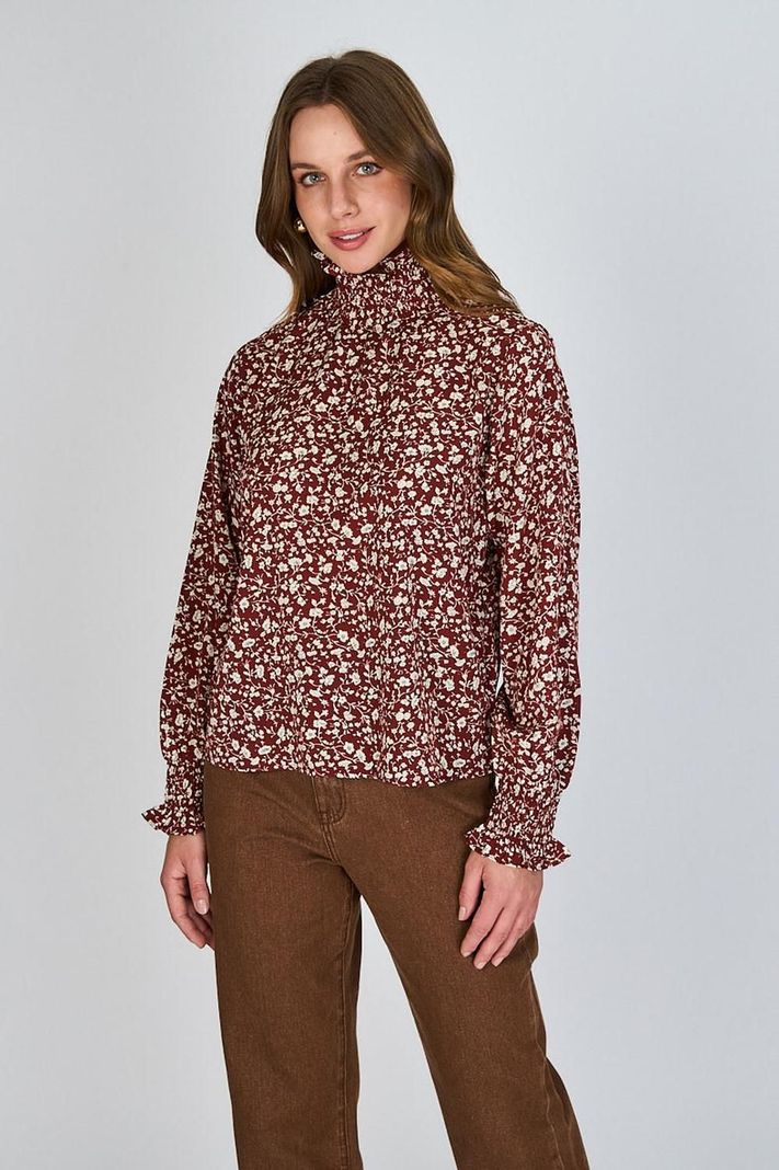 Blusa Floreada Renata Burdeo Eclipse-0