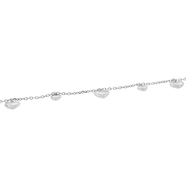 Pulsera de Plata Esterlina 925 Corazón Solido-1