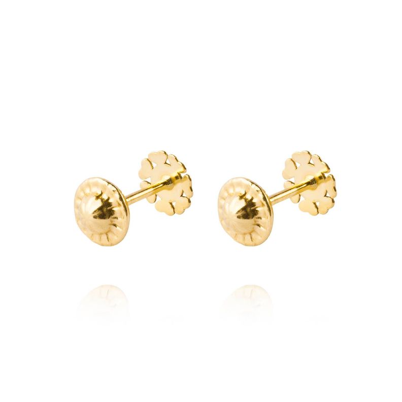 Aros de Oro 18kt Flor Esmaltada-2