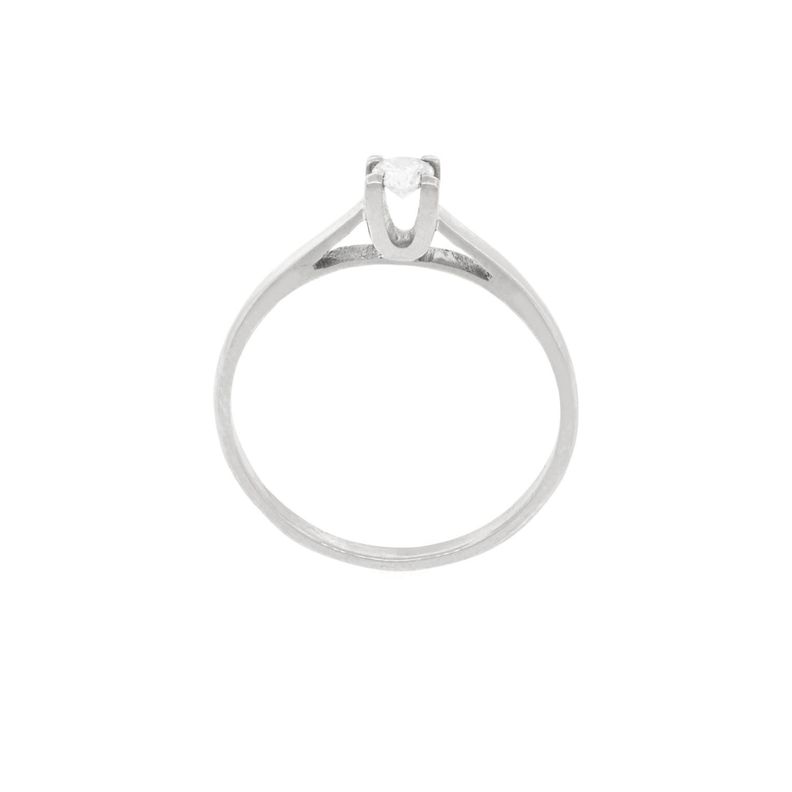 Anillo Compromiso Platino 950  Nápoles 1x6ptos Diamante-1