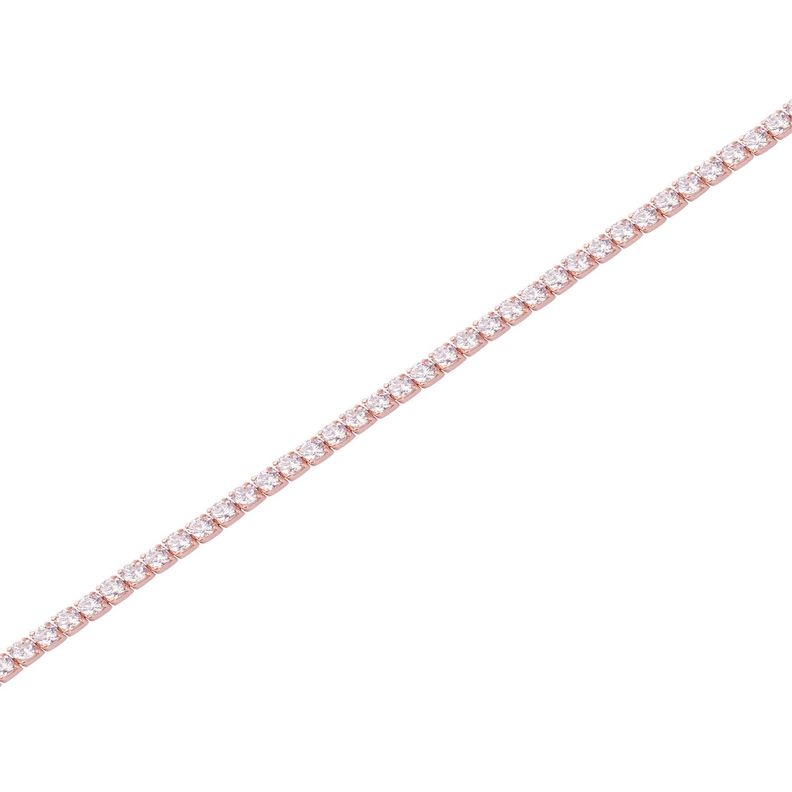Pulsera Plata Esterlina 925 Circonitas Rose Revestido-1