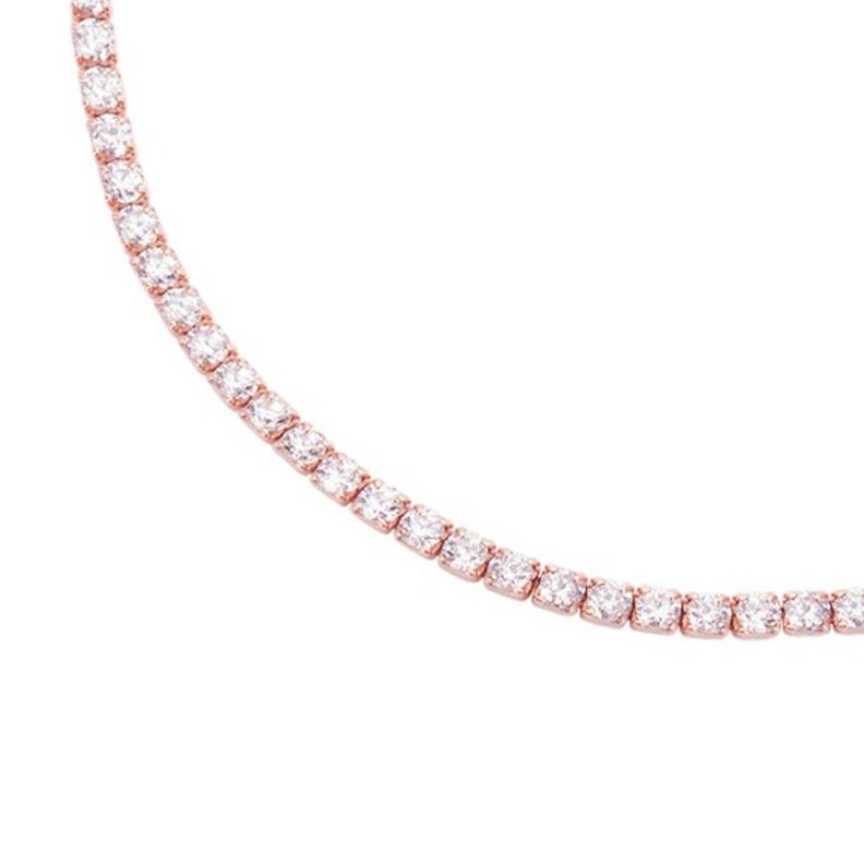 Pulsera Plata Esterlina 925 Circonitas Rose Revestido-2