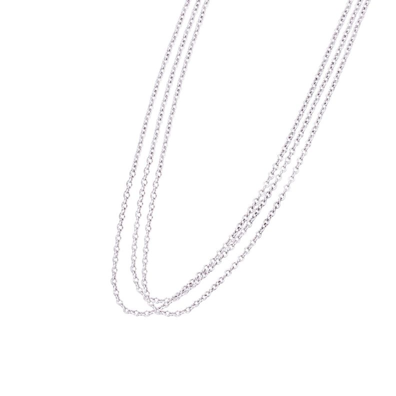Cadena Oro Blanco 18kt Delgada-1