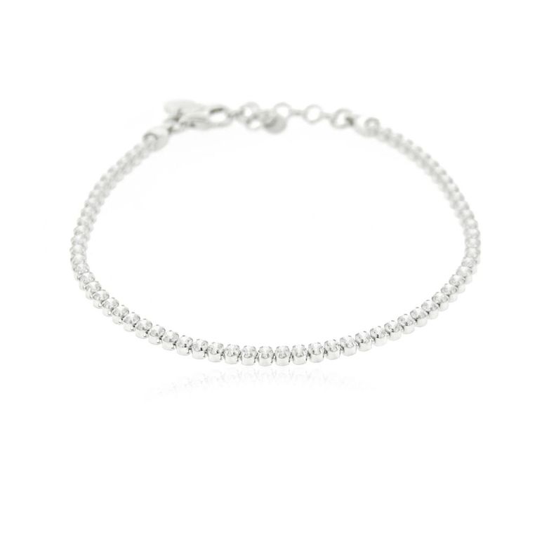 Pulsera de Plata Esterlina 925 Fila Circonitas-0
