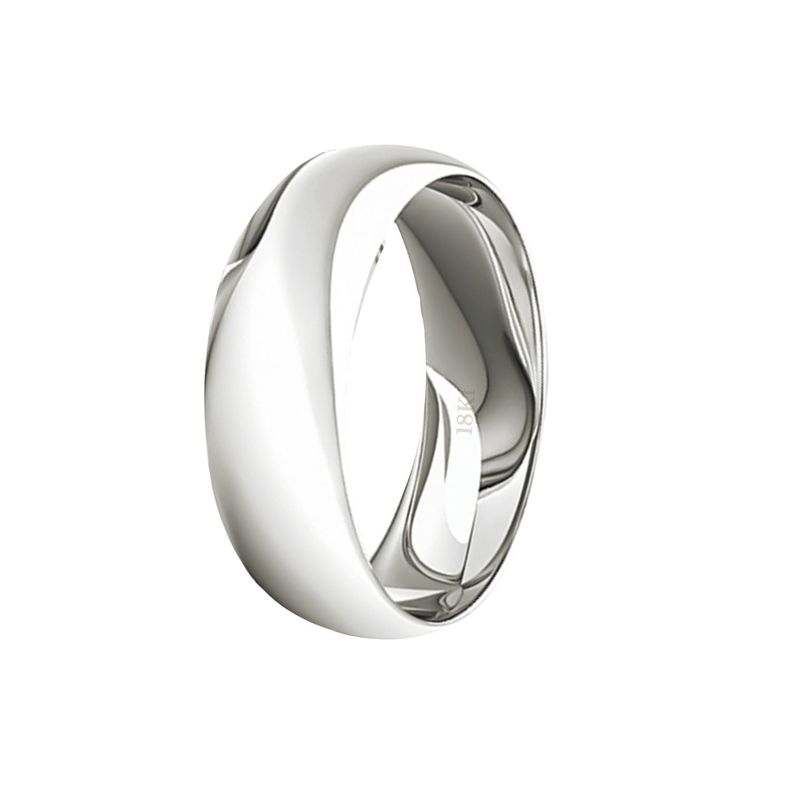 Argolla Matrimonio de Oro Blanco 18kt Inglés Argos de 5,0mm-0