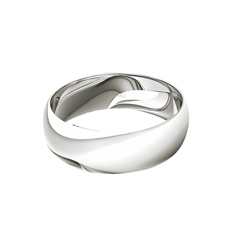 Argolla Matrimonio de Oro Blanco 18kt Inglés Argos de 5,0mm-1