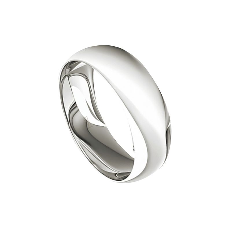Argolla Matrimonio de Oro Blanco 18kt Inglés Argos de 5,0mm-2
