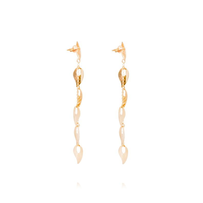 Aros Oro Amarillo 18kt Lágrimas Colgantes Diamantes 12x0,5 Pts-2