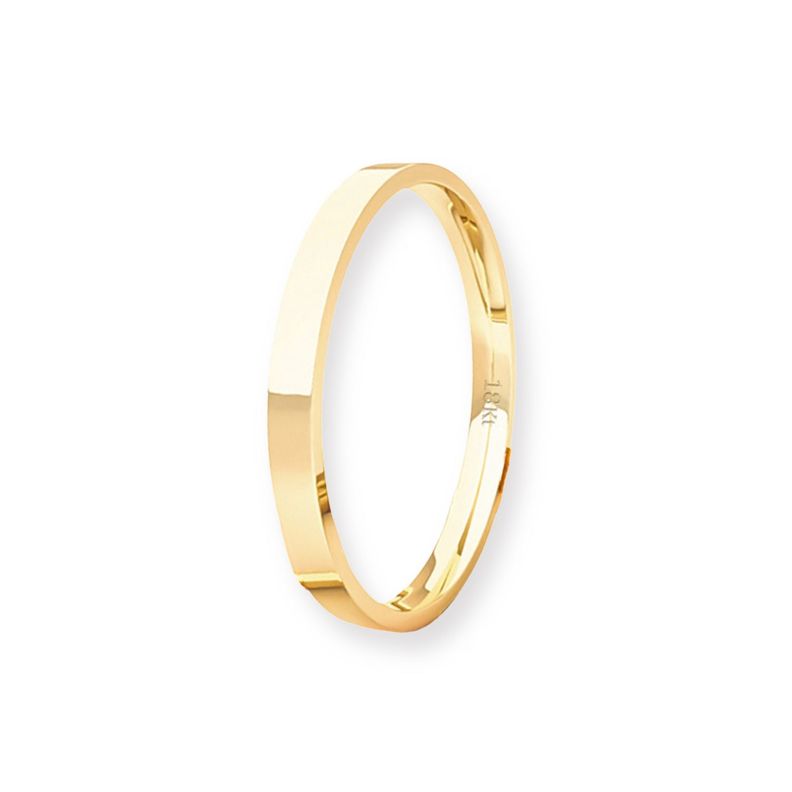 Argolla Matrimonio de Oro Amarillo 18kt Tubo ErgoFit Siena de 2,0mm-0