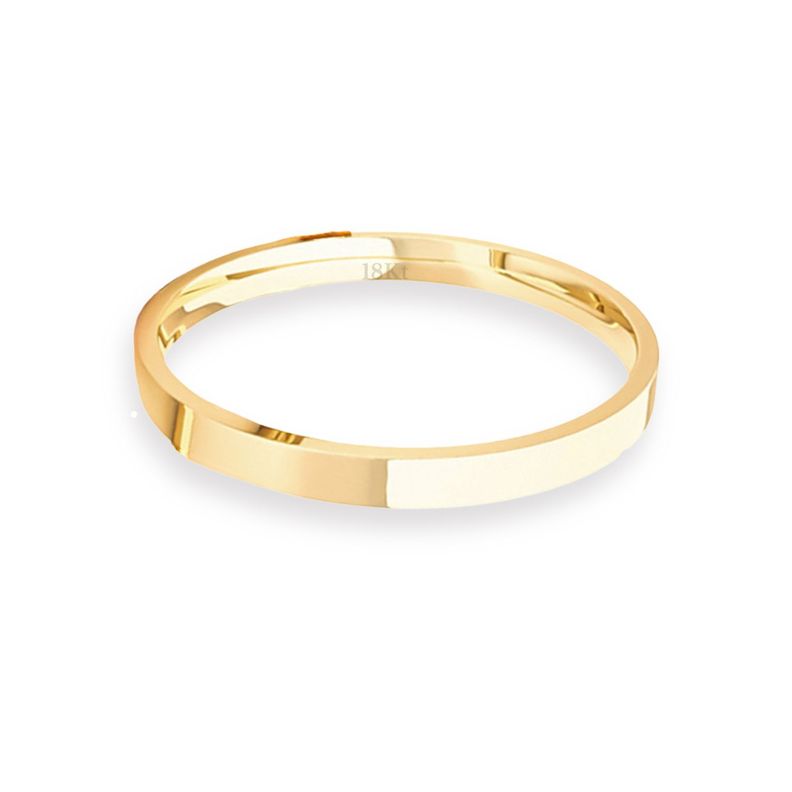 Argolla Matrimonio de Oro Amarillo 18kt Tubo ErgoFit Siena de 2,0mm-1