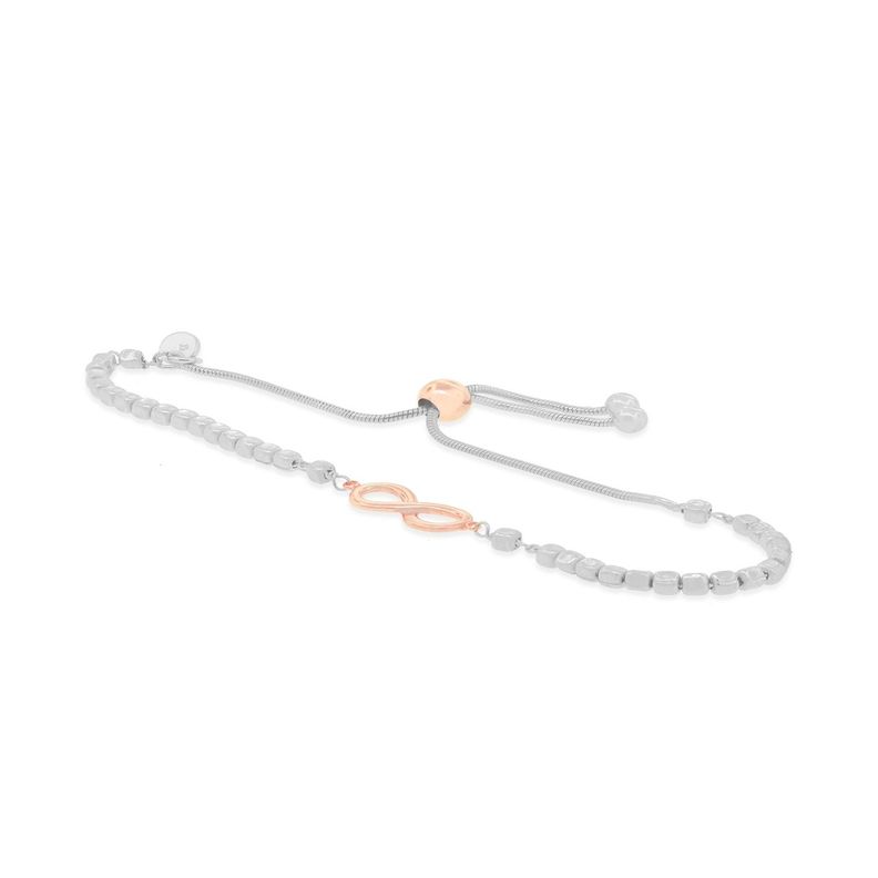 Pulsera de Plata Esterlina 925 Infinito Ajustable-0