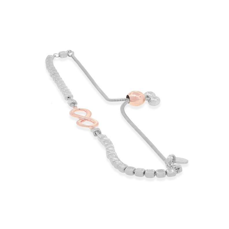 Pulsera de Plata Esterlina 925 Infinito Ajustable-2