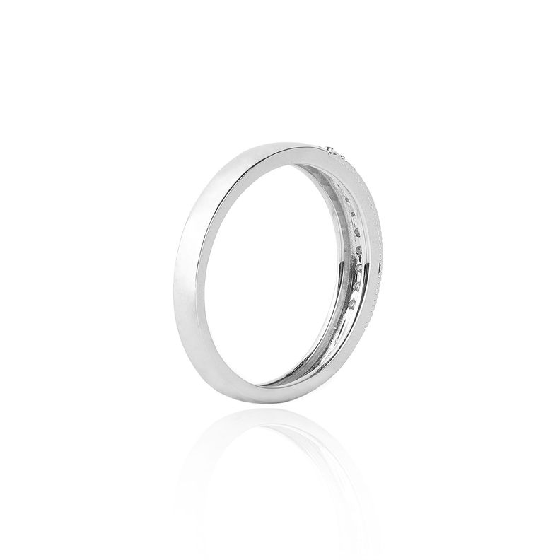 Anillo Oro Blanco 18kt Diamantes de 15pts-1