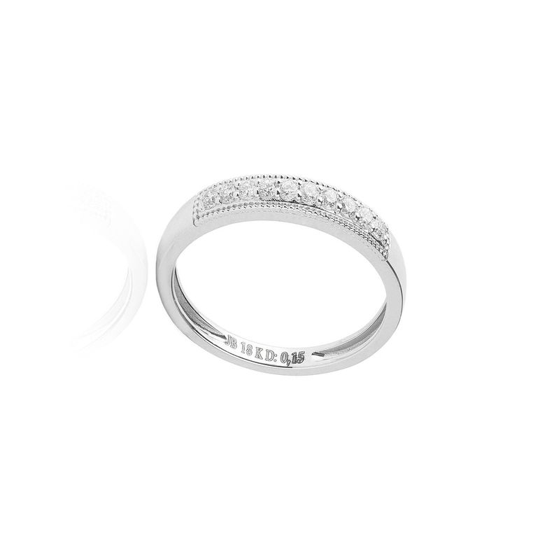 Anillo Oro Blanco 18kt Diamantes de 15pts-2