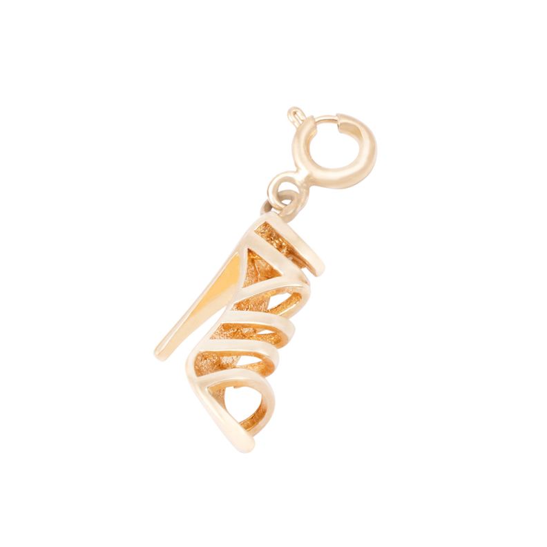 Colgante de Oro Amarillo 18kt Dije Tacon Elegante-0