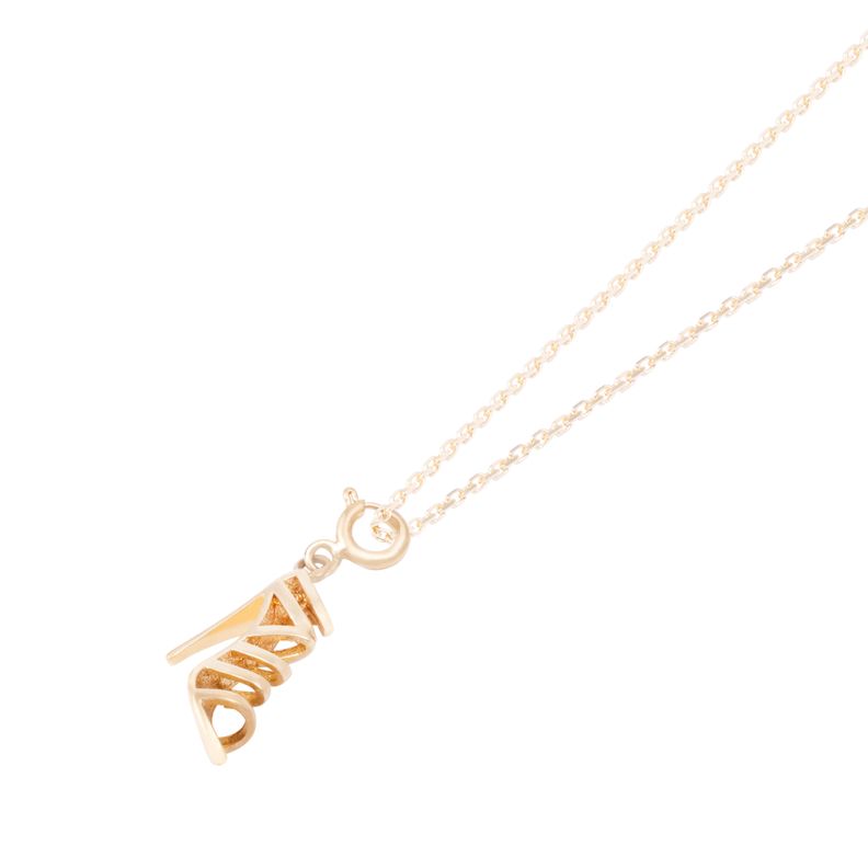 Colgante de Oro Amarillo 18kt Dije Tacon Elegante-2