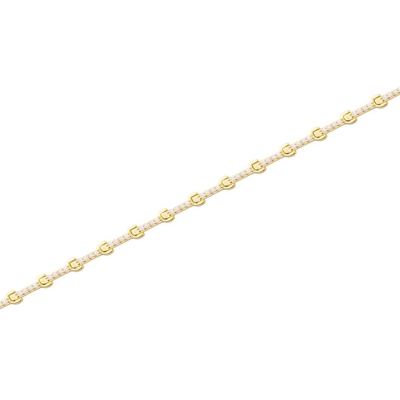 Pulsera Plata Esterlina 925 Rígida Circonita Revestido-0
