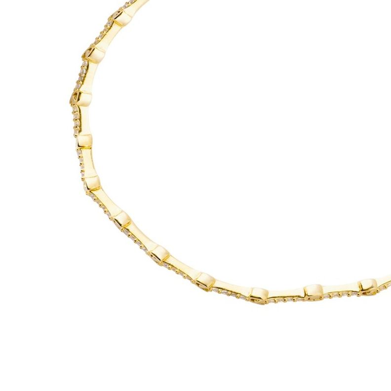 Pulsera Plata Esterlina 925 Rígida Circonita Revestido-1
