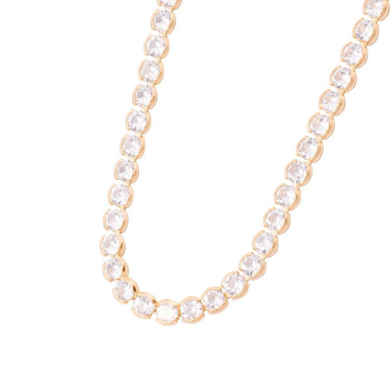 Collar de Plata Esterlina 925 Choker circones Bañado en Oro 14kt-2