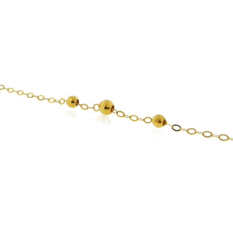 Pulsera de Oro 18kt Tres Esferas Pequeñas-3