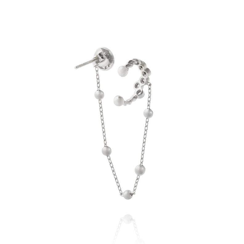 Aro piercing de Plata Esterlina 925 Argollas Colgante Circon-1