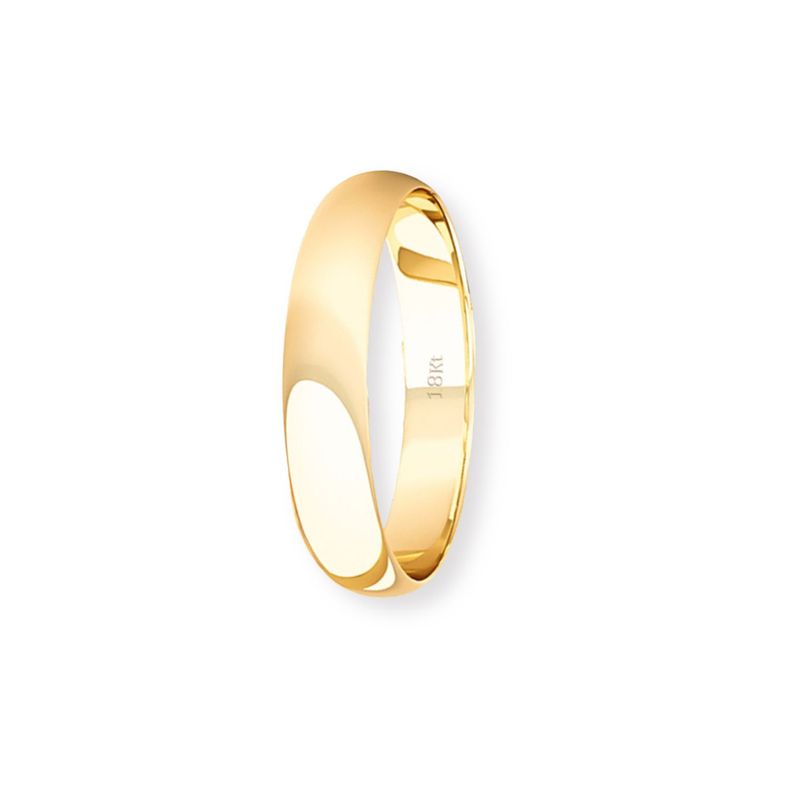 Argolla Matrimonio de Oro Amarillo 18kt Inglés Rodas de 3,5mm-0
