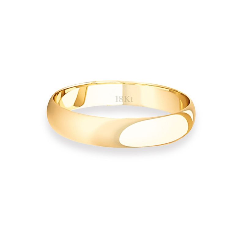 Argolla Matrimonio de Oro Amarillo 18kt Inglés Rodas de 3,5mm-1