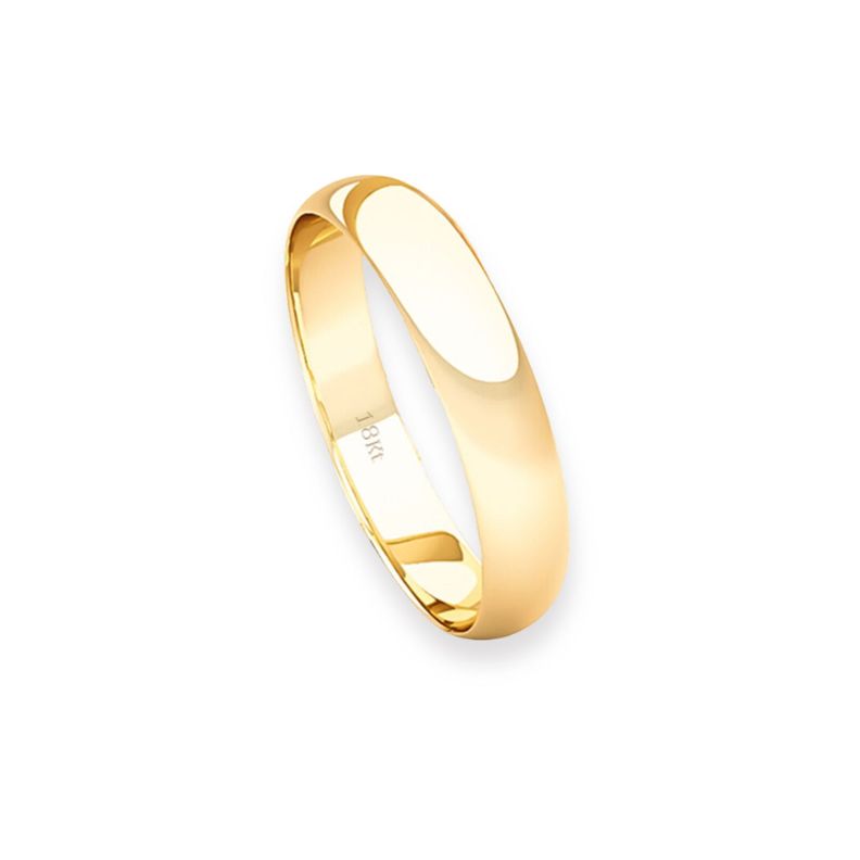 Argolla Matrimonio de Oro Amarillo 18kt Inglés Rodas de 3,5mm-2