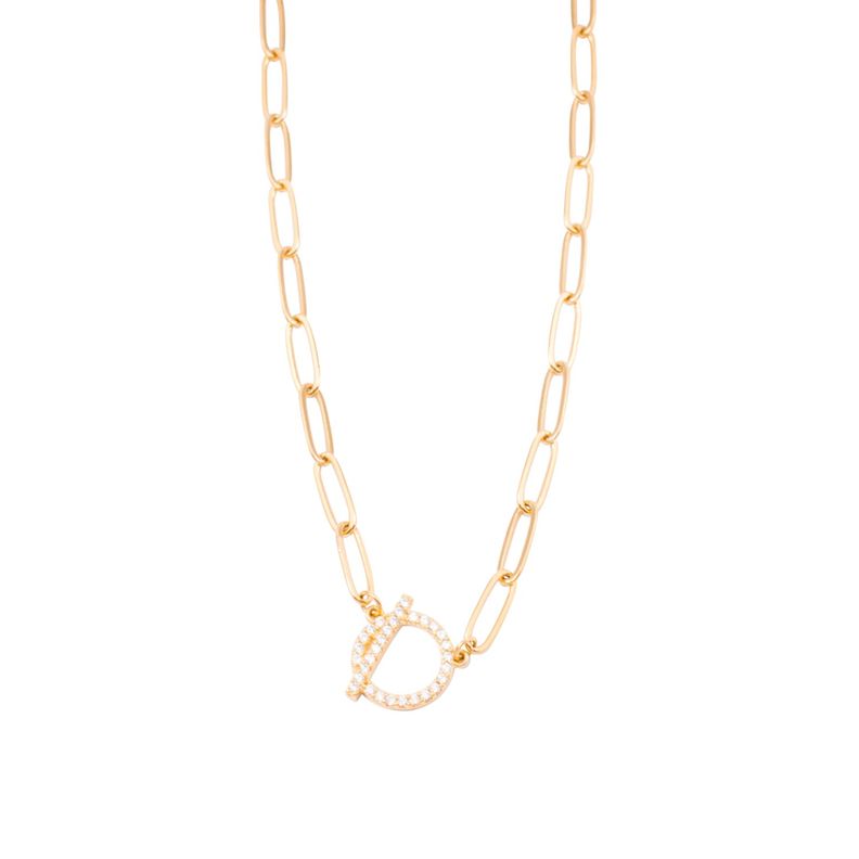 Collar de Plata Esterlina 925 Broche Eslabones circones en Oro 14kt-0