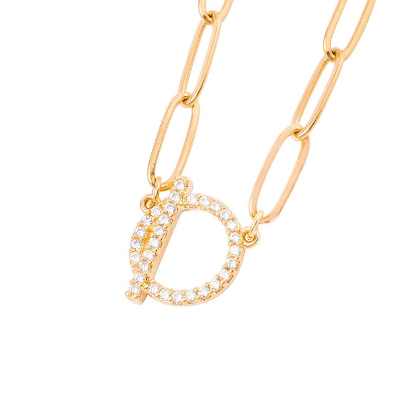 Collar de Plata Esterlina 925 Broche Eslabones circones en Oro 14kt-2
