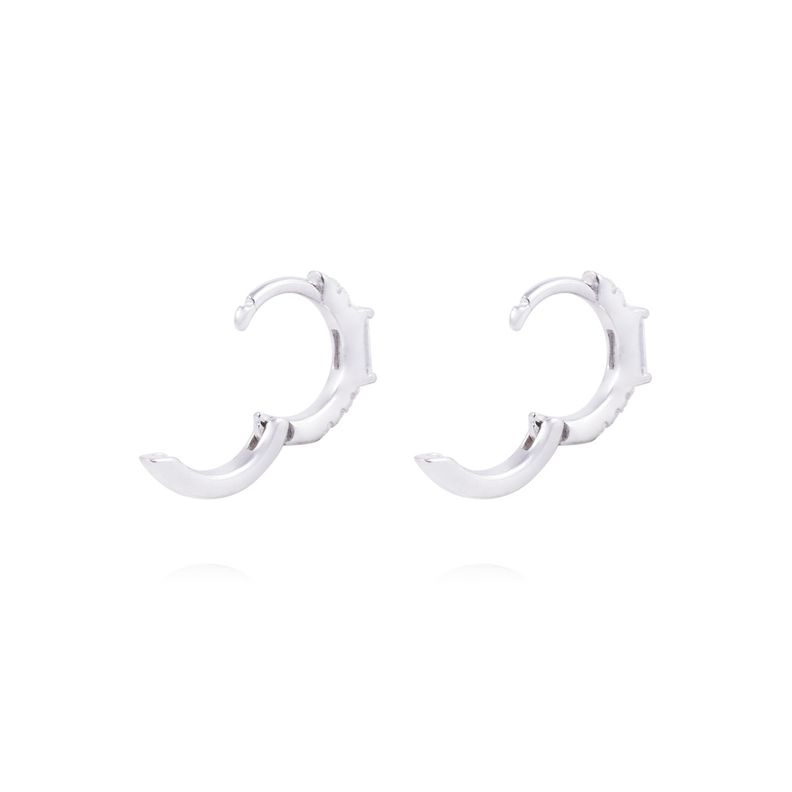 Aros de Plata Esterlina 925 Argollas circones cuadrado-2