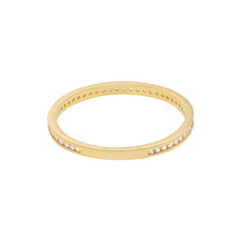 Anillo Compromiso de Oro 18Kt Sin Fin Circonitas-2