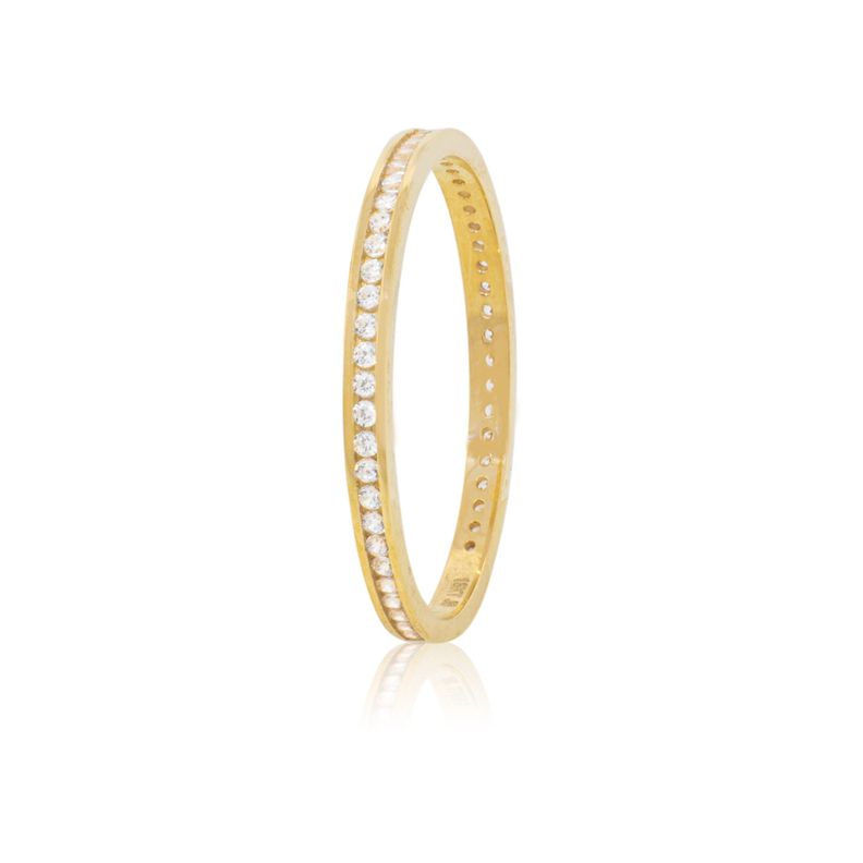 Anillo Compromiso de Oro 18Kt Sin Fin Circonitas-0